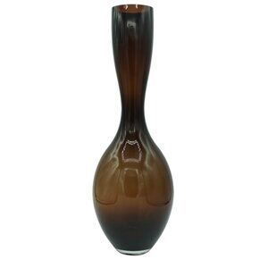 Torre & Tagus Hand Blown Large Amber Vase
